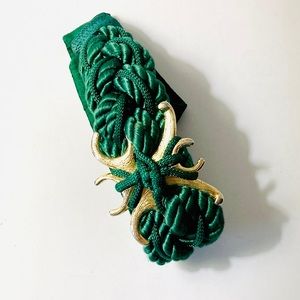 Green and Gold Vintage Rope Belt